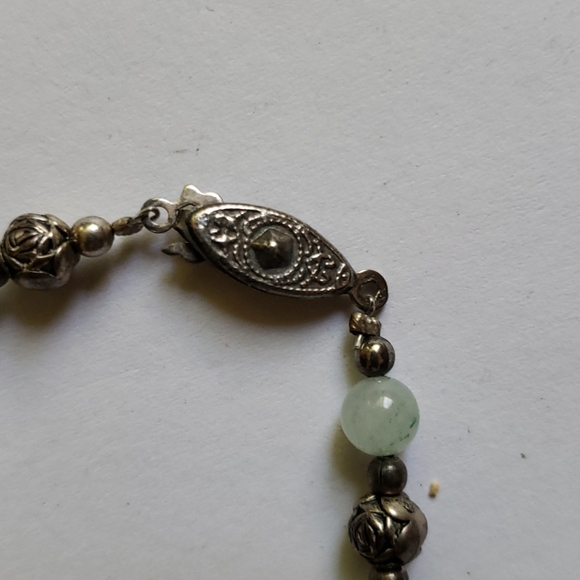 Vintage Adventurine rose bead bracelet - Picture 8 of 8